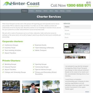 Hinter-Coast Transport - Noosa Websites - Website Design and Web hosting on based in Noosa Heads on the Sunshine Coast