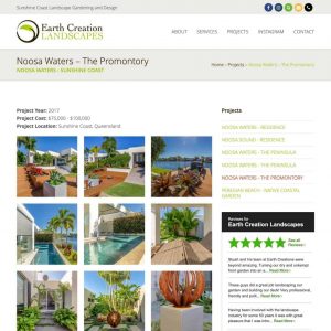Earth Creation landscapes - Noosa Websites - Website Design and Web hosting on based in Noosa Heads on the Sunshine Coast