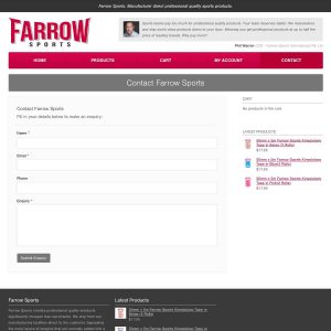 Farrow Sports - Noosa Websites - Website Design and Web hosting on based in Noosa Heads on the Sunshine Coast