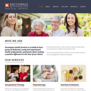 Encompass Health Services - Noosa Websites - Website Design and Web hosting on based in Noosa Heads on the Sunshine Coast