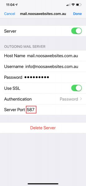 Set up an email account in iOS 12 - Noosa Websites - Website Design and Web hosting on based in Noosa Heads on the Sunshine Coast